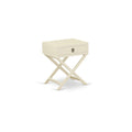 Hamilton Square  Night Stand End Table With Drawer In White Finish