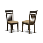 East West Furniture Henley 7 Piece Modern Set Consist of a Rectangle Wooden Table with Pedestal and 6 Linen Fabric Dining Room Chairs, 42x72 Inch, HECA7-CAP-C