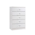 Hodedah 5Drawer Chest In White