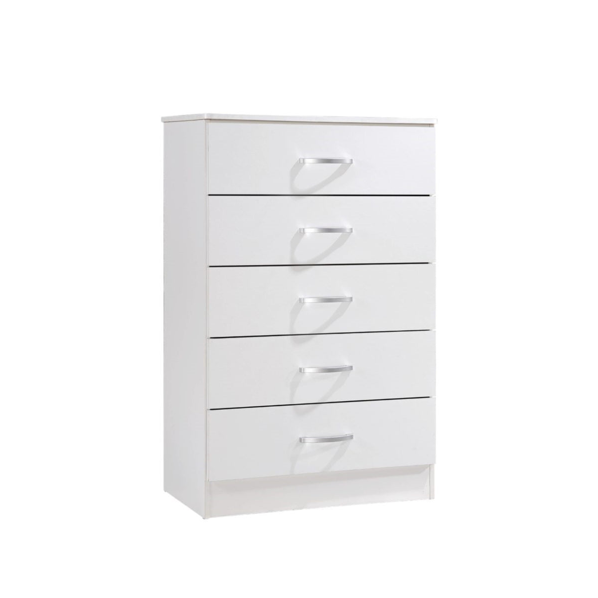 Hodedah 5Drawer Chest In White