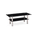 Hodedah Tempered Glass Coffee Table