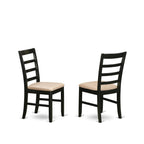 East West Furniture HLPF5-CAP-C Hartland 5 Piece Dinette Set for 4 Includes a Round Room Table with Pedestal and 4 Linen Fabric Kitchen Dining Chairs, 42x42 Inch