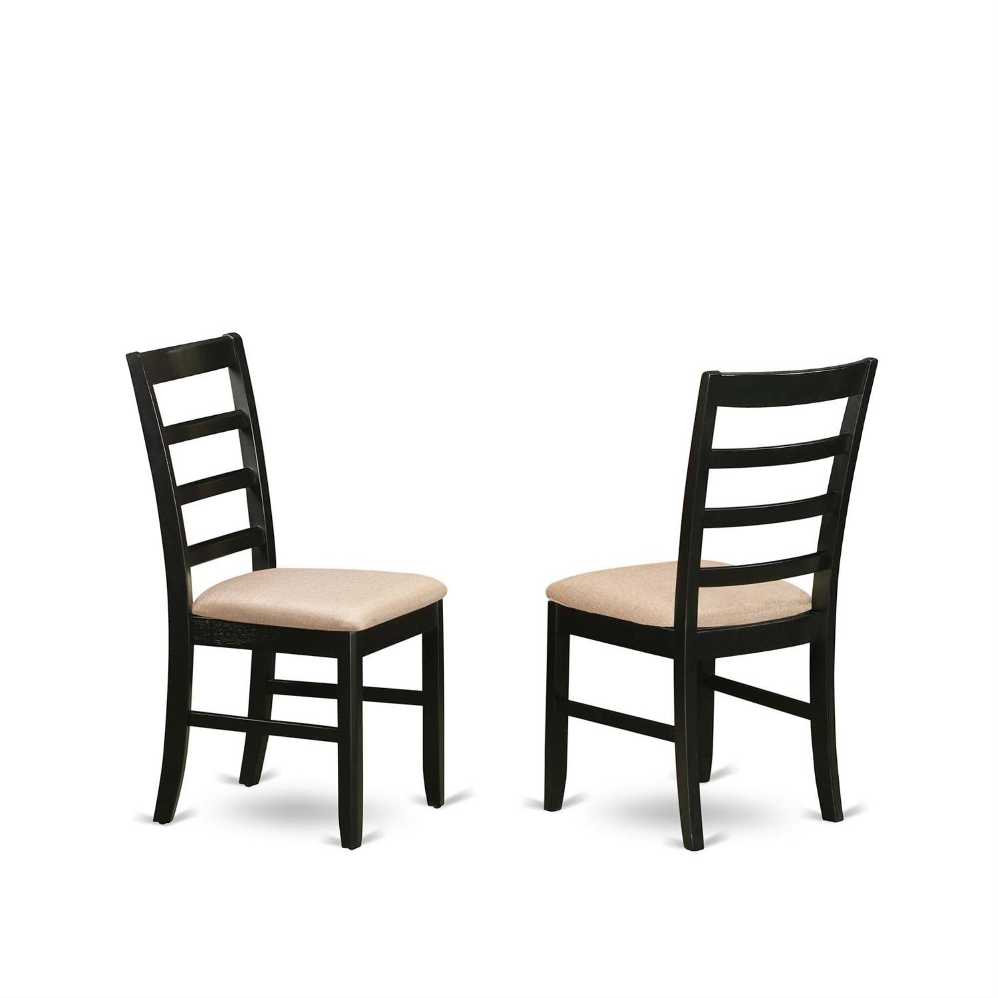 East West Furniture HLPF5-CAP-C Hartland 5 Piece Dinette Set for 4 Includes a Round Room Table with Pedestal and 4 Linen Fabric Kitchen Dining Chairs, 42x42 Inch
