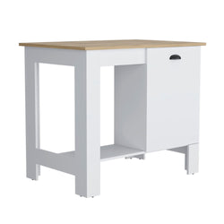 Atenea Kitchen Island -Kitchen -White / Macadamia