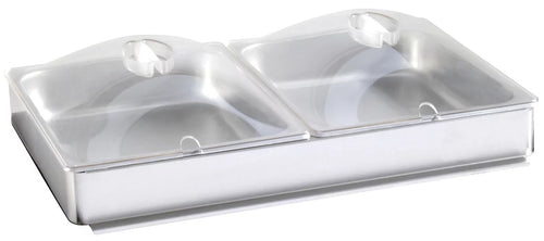 1/2 Size Inset Accessory Package: Two 4.3 Qt. Pans + Plastic Lids & Pstbs Pan Holder