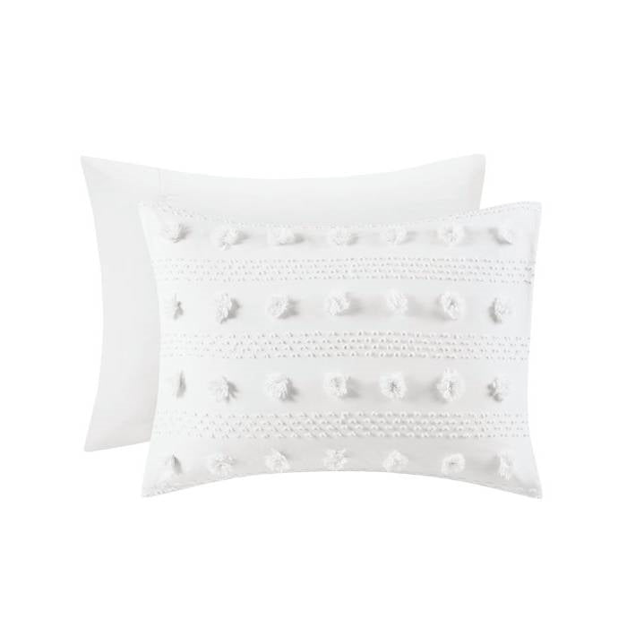 Twin/Twin XL 2-Piece Ivory Pompom Microfiber Comforter Set