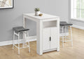 Dining Table, 48 Rectangular, Counter Height, Kitchen, Small, Storage, White Laminate, Contemporary, Modern
