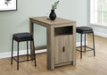 Dining Table, 48 Rectangular, Counter Height, Kitchen, Small, Storage, Brown Laminate, Contemporary, Modern