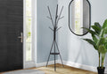 Coat Rack, 72H, Bedroom, Entryway, Hall Tree, 6 Hooks, Black Metal, Contemporary, Modern