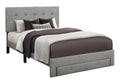 Bed, Full Size, Platform Bed, Upholstered, Storage Drawers, Bedroom, Juvenile, Grey Linen Look, Transitional