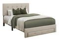 Bed, Full Size, Platform Bed, Upholstered, Storage Drawers, Bedroom, Juvenile, Beige Linen Look, Transitional