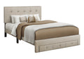 Bed, Queen Size, Platform Bed, Storage Drawers, Upholstered, Frame Only, Bedroom, Beige Linen Look, Transitional