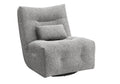 Reclining Chair, 35 Wide, Power Heat Massage, Power Recliner, Swivel, Glider, Upholstered, Light Grey Fabric, Contemporary, Mo