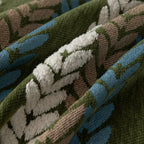 Cozy Decorative Throw Blanket for Couches, Boho Plush Woven Sofa Cover with Stripes