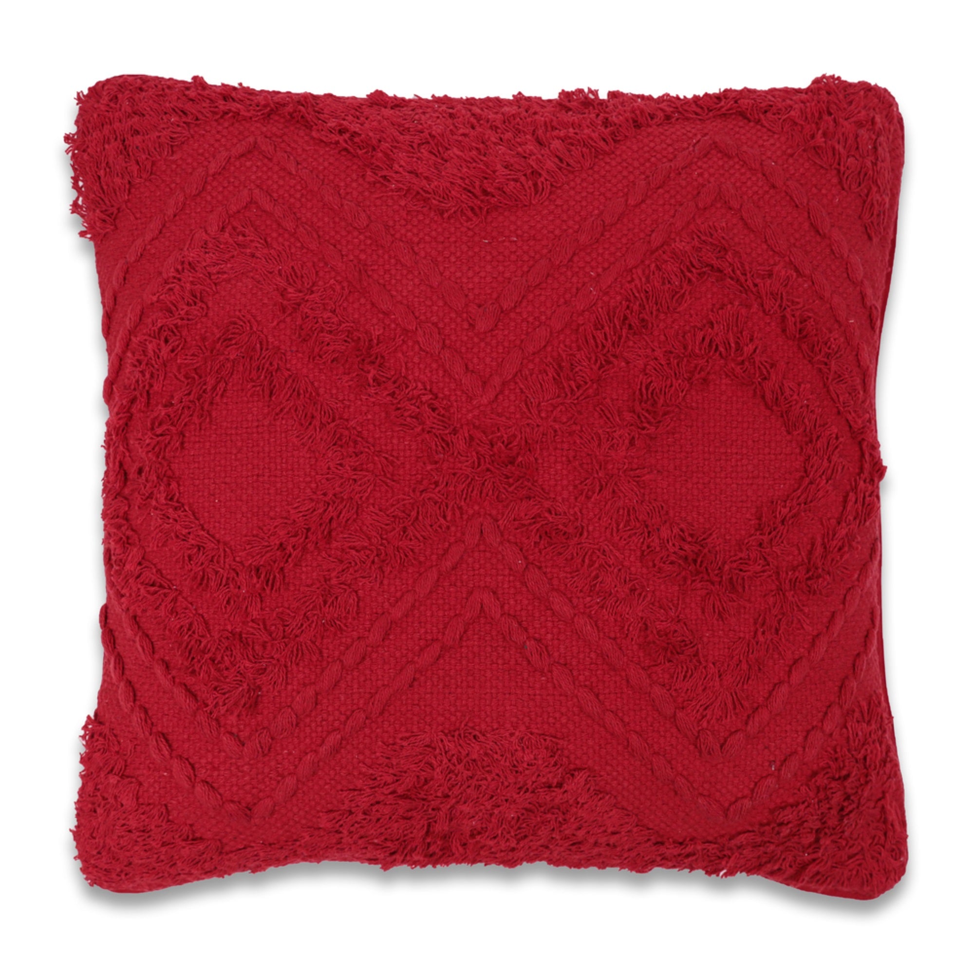 18' X 18' Red Diamond Cotton Pillow