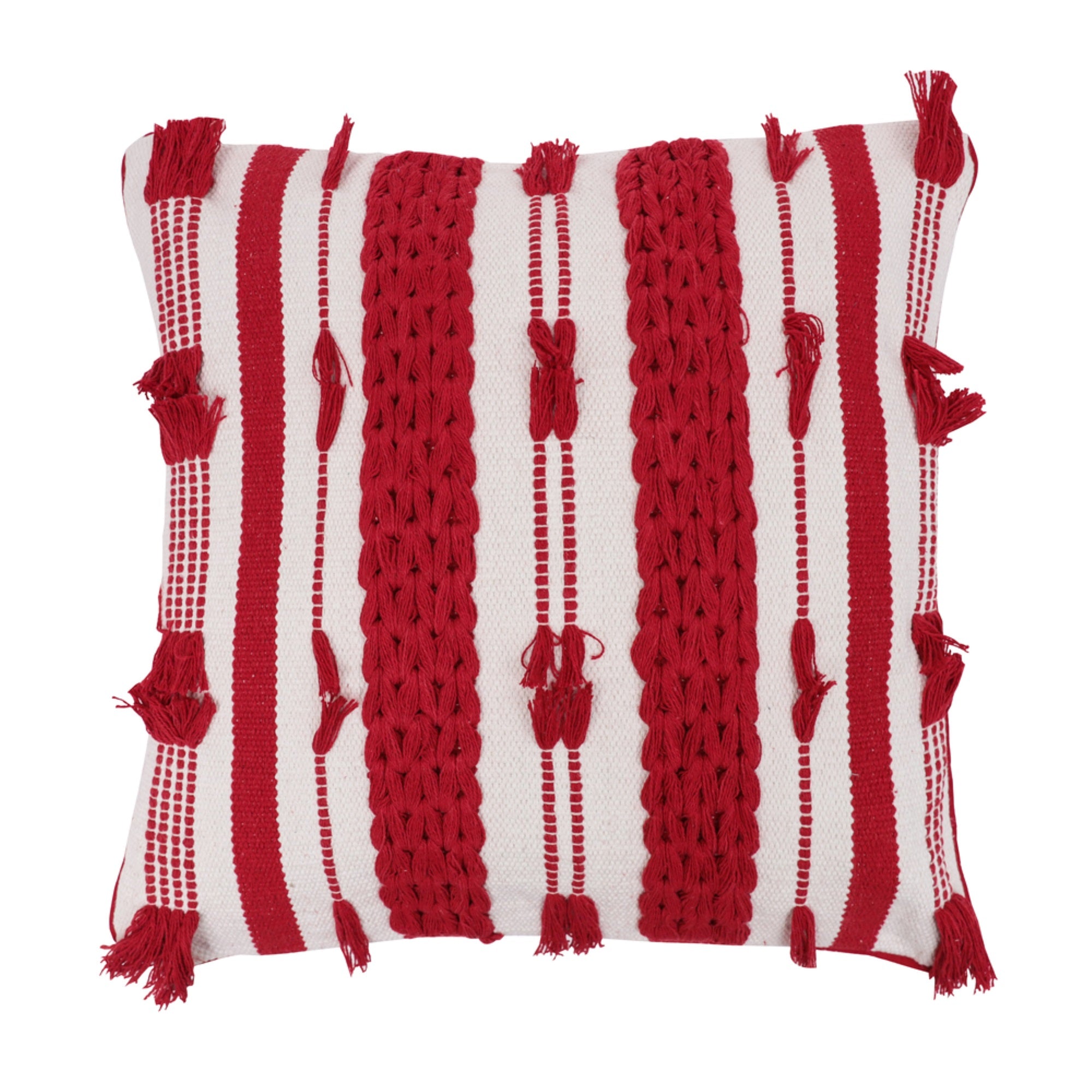 20' X 20' Red/White Stripe Cotton Pillow