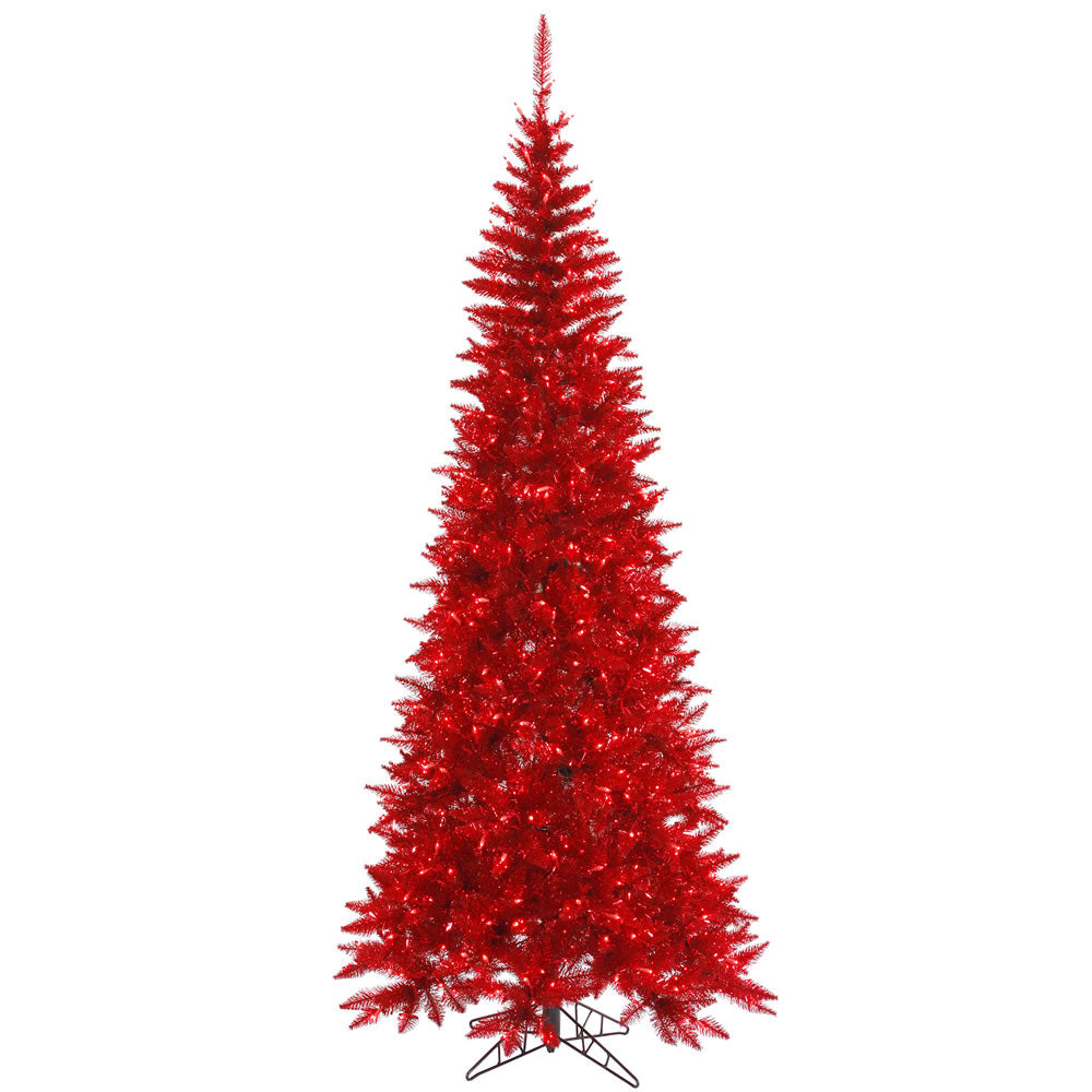 Vickerman 10X50 Inch  Tinsel Red Slim Dl Led 900Red  K165086Led