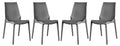 LeisureMod Kent Outdoor Dining Chair, Set of 4