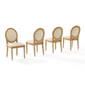 Daphne 4Piece Dining Chair Set Rustic Brown/Crme  4 Chairs