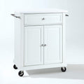 Sturdy Solid Hardwood Kitchen Island With Elegant Raised Panel Door & Drawer Front  Ample Storage & Adjustable Shelf  Superior