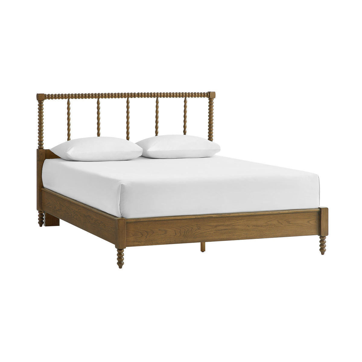 Lucille Queen Bed Brown  Headboard, Footboard, And Side Rails