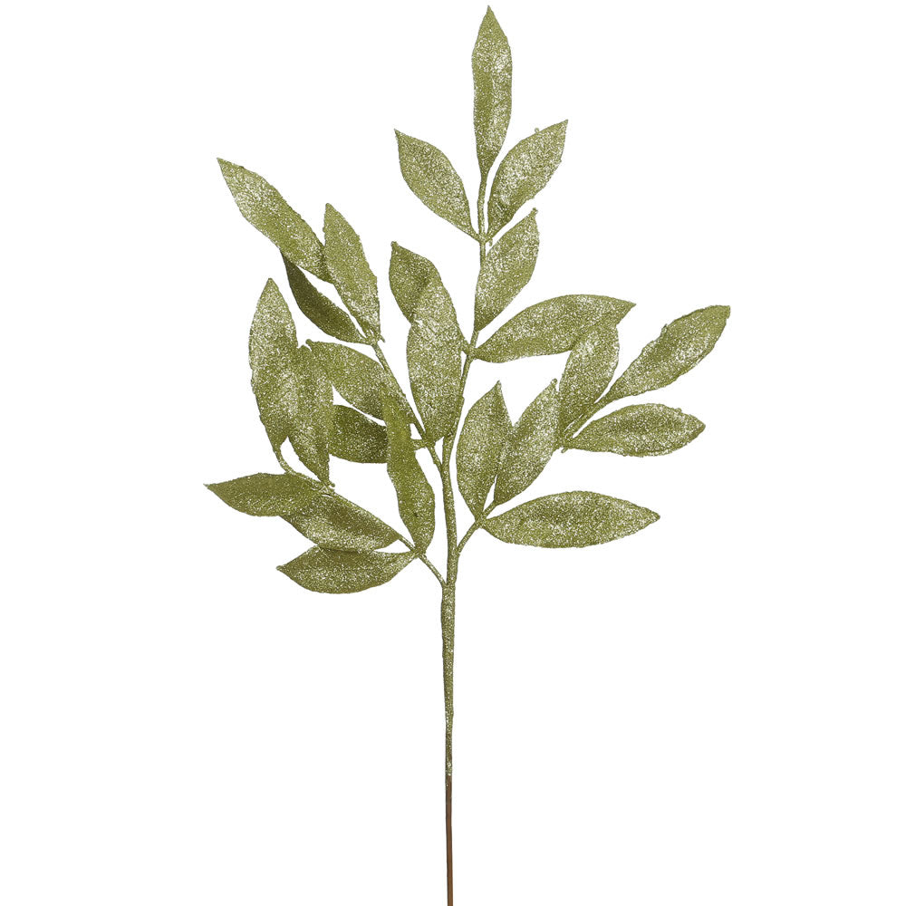 Vickerman 22 Inch  Lime Glit Bayleaf Spray 12/Bg  L152913