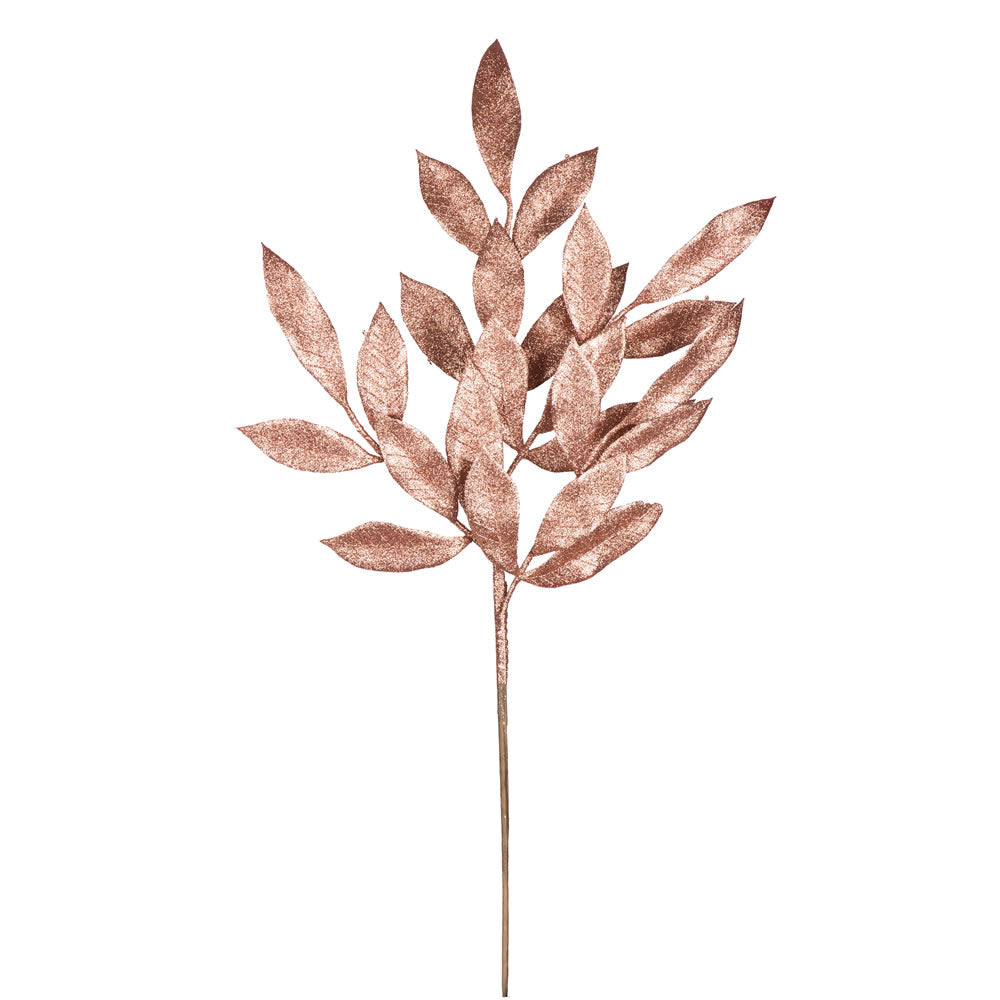 Vickerman 22 Inch  Rose Gold Glit Bayleaf Spray 12/Bg  L152958