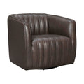 Aries Leather Swivel Barrel Chair