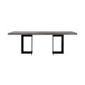Odet Rectangular 87'' Dining Table in Concrete and Black Metal