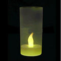 LED Yellow Flame Pillar Candle