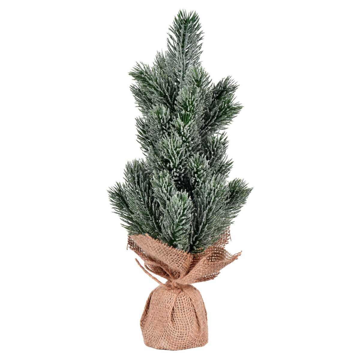 15 Inch  Frost Spruce Sapling Tree Burlap 2Pk