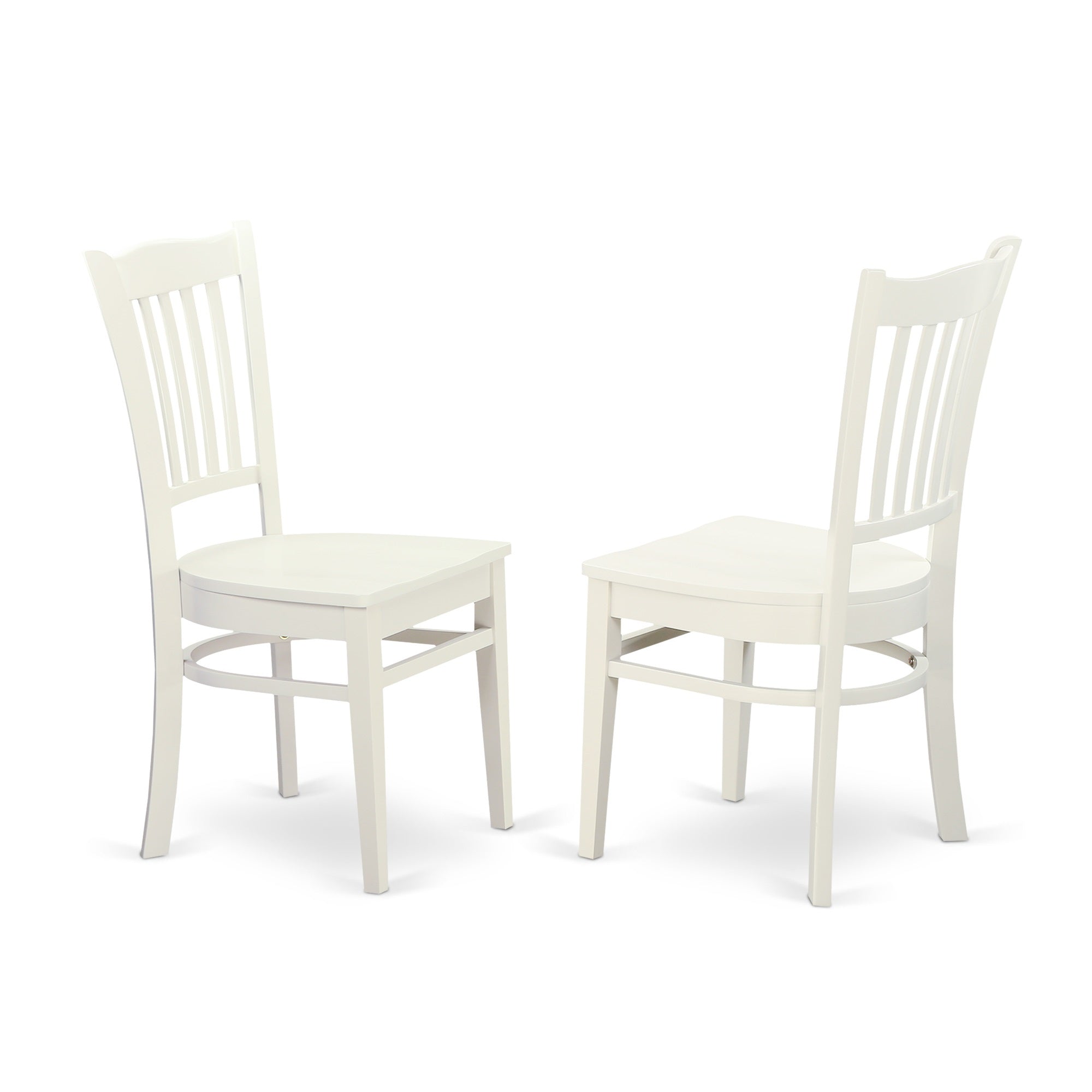 East West Furniture LGGR7-LWH-W 7 Piece Dining Table Set Consist of a Rectangle Dining Room Table with Butterfly Leaf and 6 Wood Seat Chairs, 42x84 Inch, Linen White