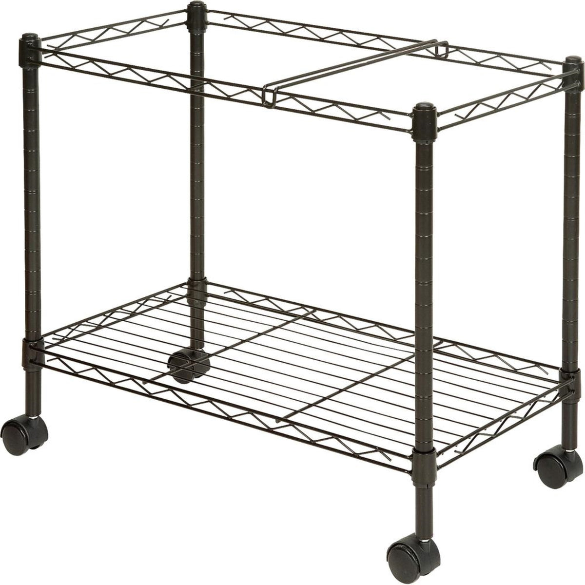Lorell Mobile File Cart  4 Casters  Steel  x 12.9 Width x 25.8 Depth x 20.5 Height  Black  1 Each
