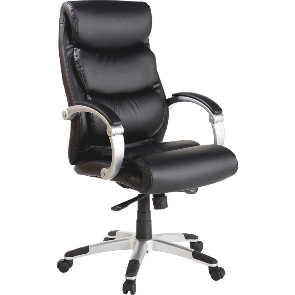 Lorell Executive Bonded Black Leather High-Back Chair