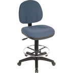 Lorell Pneumatic Adjustable Multi-Task Stool, Blue