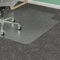 Lorell Medium-pile Chairmat - Carpeted Floor - 48 Length x 36 Width x 0.13 Thickness - Lip Size 10 Length x 19 Width - Vinyl - C
