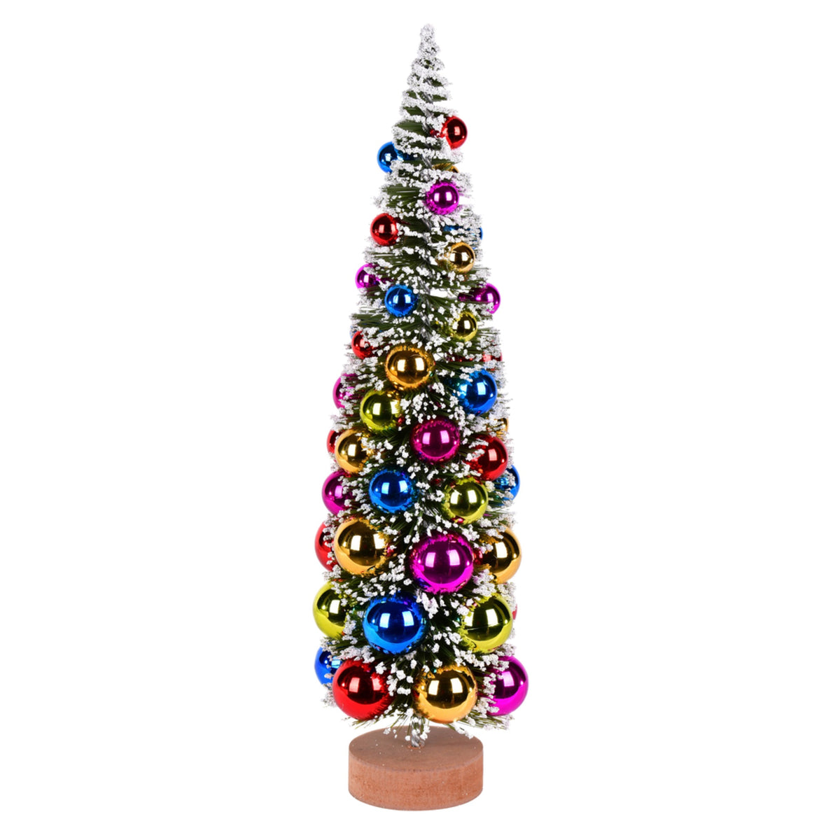 18 Inch  Frosted Green Tree With Multi Balls