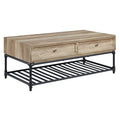Lv00748  Coffee Table, Oak & Sandy Black Finish  Brantley
