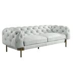 Acme Ragle Sofa in Vintage White Top Grain Leather