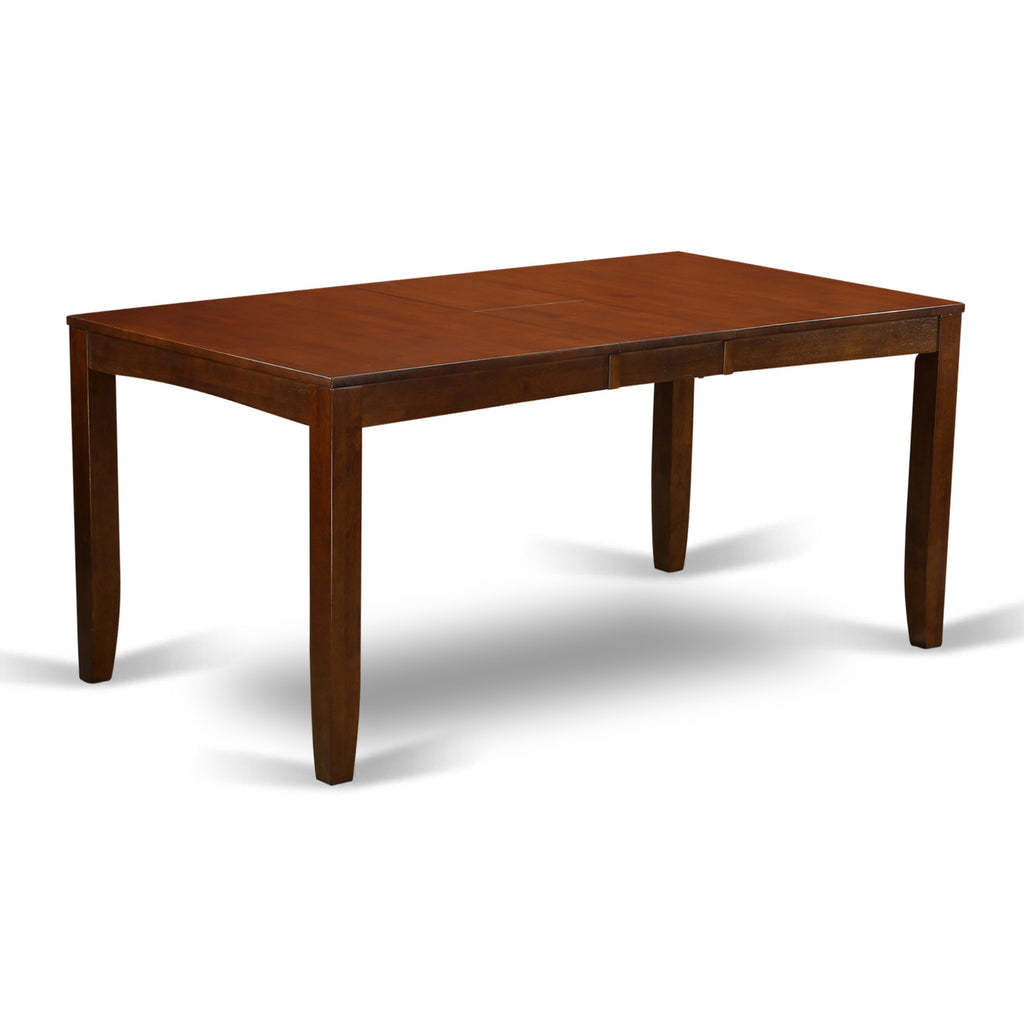 East West Furniture LYFD7-ESP-W Lynfield 7 Piece Kitchen Set Consist of a Rectangle Table with Butterfly Leaf and 6 Dining Room Chairs, 36x66 Inch