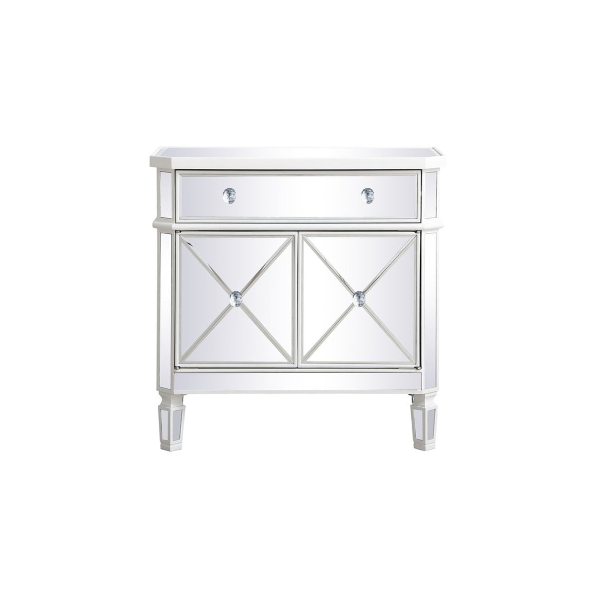 32 inch mirrored cabinet in antique white