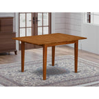 East West Furniture Milan Kitchen Dining Rectangle Wooden Table Top with Butterfly Leaf, 36x54 Inch, Saddle Brown