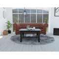 TUHOME Essential Coffee Table, One Shelf, Four Legs,  Countertop, Black, For Living Room