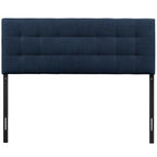 Modway Lily Tufted Linen Fabric Upholstered Queen Headboard in Navy