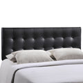 Emily Queen Upholstered Vinyl Headboard  Black