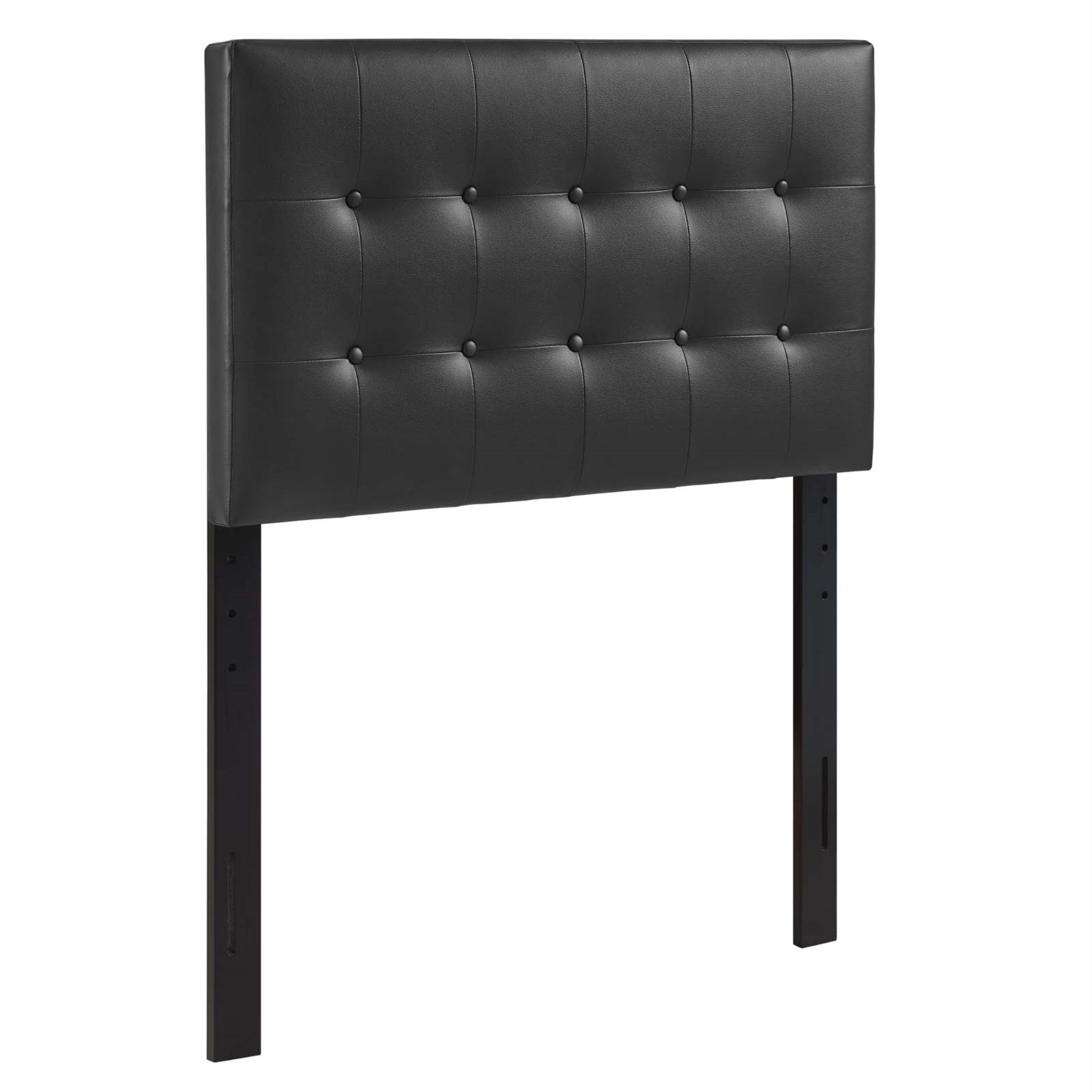 Ergode Emily Button Tufted Faux Leather Upholstered Twin Headboard - Sophisticated and Elegant Bedroom Dcor - Durable Constructi