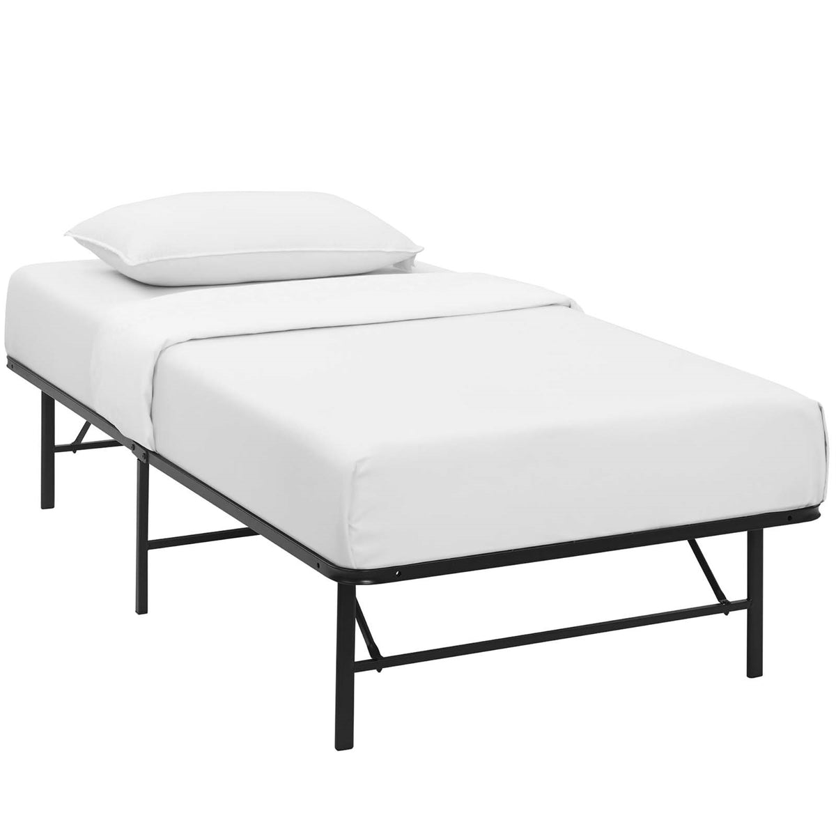 Horizon Metal Bed Frame  Durable Stainless Steel, 14Inch Clearance, 1300 Lbs Capacity, No Box Spring Needed, Easy Assembly, Tw