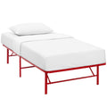 Horizon Twin Stainless Steel Bed Frame  Red