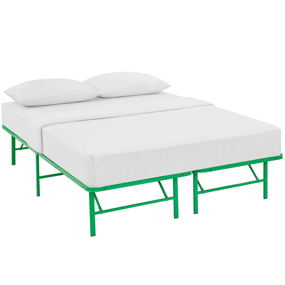 Horizon Queen Stainless Steel Bed Frame  Green