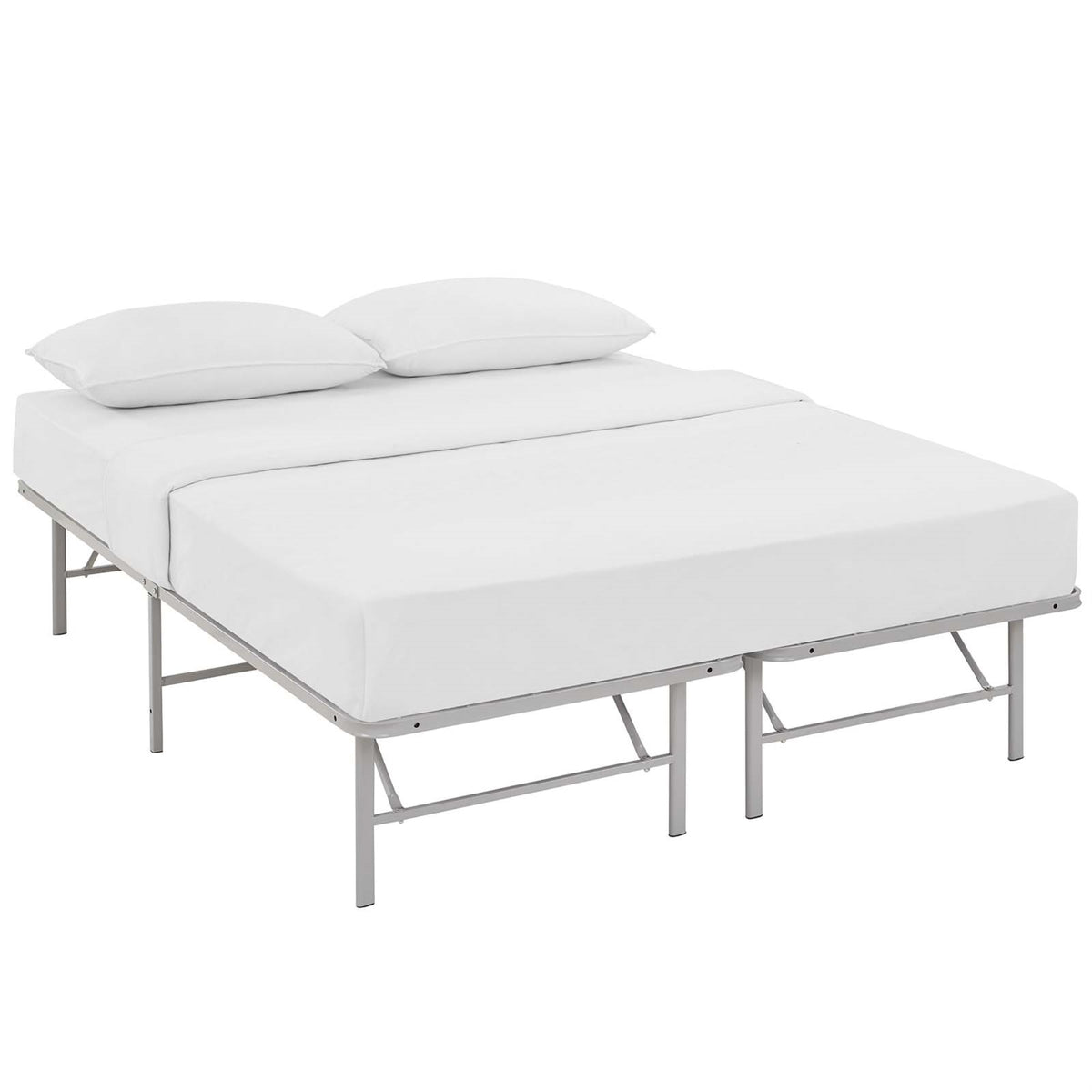 Horizon Metal Bed Frame  Durable Stainless Steel, 14Inch Clearance, 1300 Lbs Capacity, Foldable, No Box Spring Needed, Nonmar